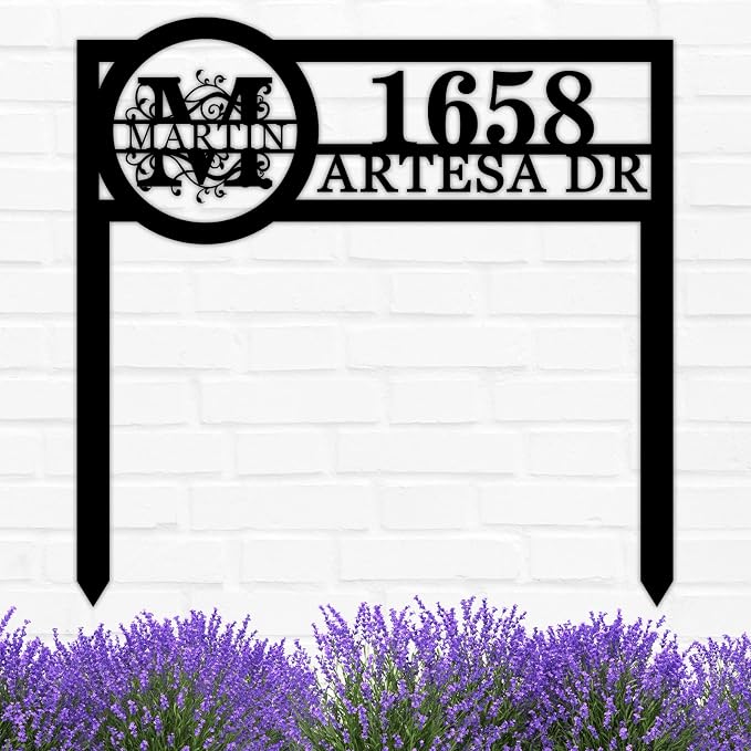 Personalized House Numbers with Stake Custom Address Yard Signs Address Numbers House Number Sign House Numbers for Outside Address Plaques Housewarming Gifts