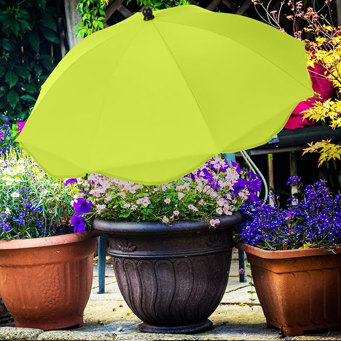 1pcs 26 Inch Plant Umbrellas for Outdoor Plants Garden Umbrella Shade for Potted Plant, Garden Bed Flower Pot Provide Shade to ‌defend Blazing Sun (Green)