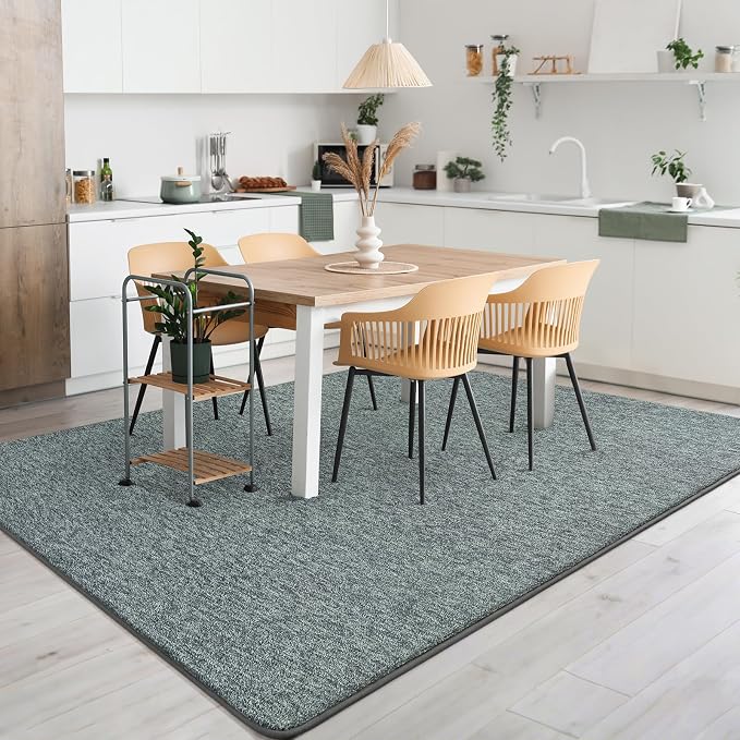 AROGAN 2x6 Runner Rug for Hallway, Long Runner Rugs Non Slip, Grey & Green | Soft Washable Memory Foam Carpet for Bedroom, Non Slip Backing Runners Rug for Hallways, Kitchen, Bathroom, Entryway Home