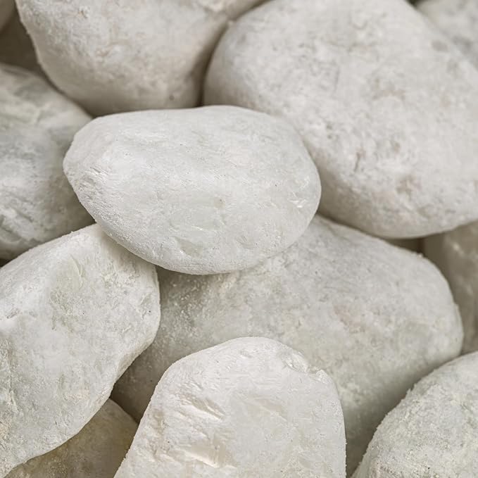 MSI Natural Decorative Tumbled White Pebbles, 1 Inch - 2 Inch, 40 lb. Bag