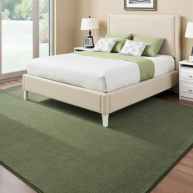 Large 6x9 Area Rugs for Bedroom Living Room, Soft Low-Pile Modern Dorm Rug | Indoor Thickened Memory Foam Non-Slip Washable Carpets for Kids Boys Girls Playroom Dining Room Home Decor, Sage Green