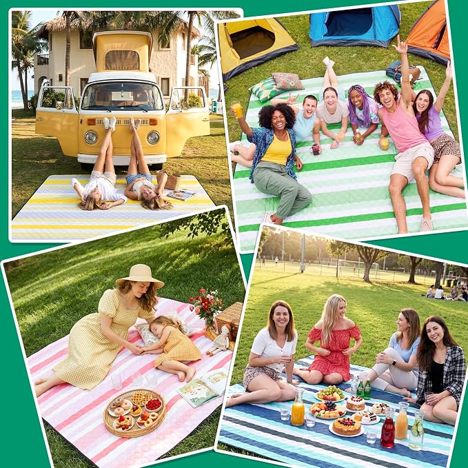 RYCHIC Waterproof Picnic Blanket Beach Mat Outdoor Rug Towel for Dad Papa Stepdad Grandpa Grandfather Husband Son Daughter Law Happy Birthday Cool Unique Hombre Regalos para el día Las Padre