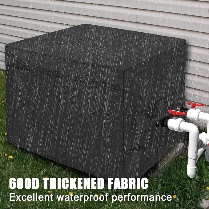 Pool Heater Cover for Hayward,600D Heavy Duty Pool Heater Cover for Outside Units Pool Heater Winter Cover Waterproof Pool Pump Equipment Cover 40" L X 34" W X31 H