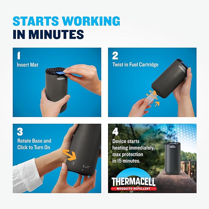 Thermacell Fuel-ZoneGuard Mosquito & Multi-Insect Repellent Refill; Up to 15-FT Zone of Scientifically Proven Outdoor Protection; Fuel-Powered; Patio; 96-Hr Refill; Bug Spray Alternative; Scent Free