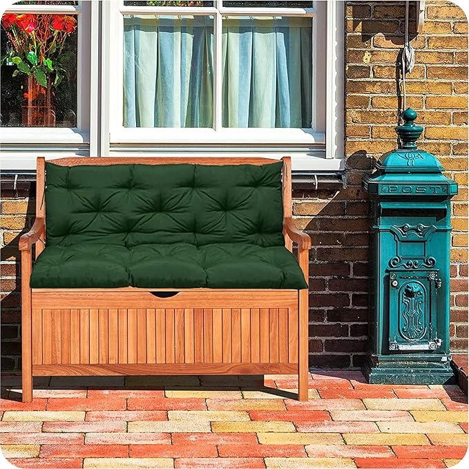 Swing Cushion Replacement Outdoor Porch Waterproof Bench Cushion 2-3 Seater Washable Bench Replacement Cushions for Outdoor Patio Porch Swing Cushions