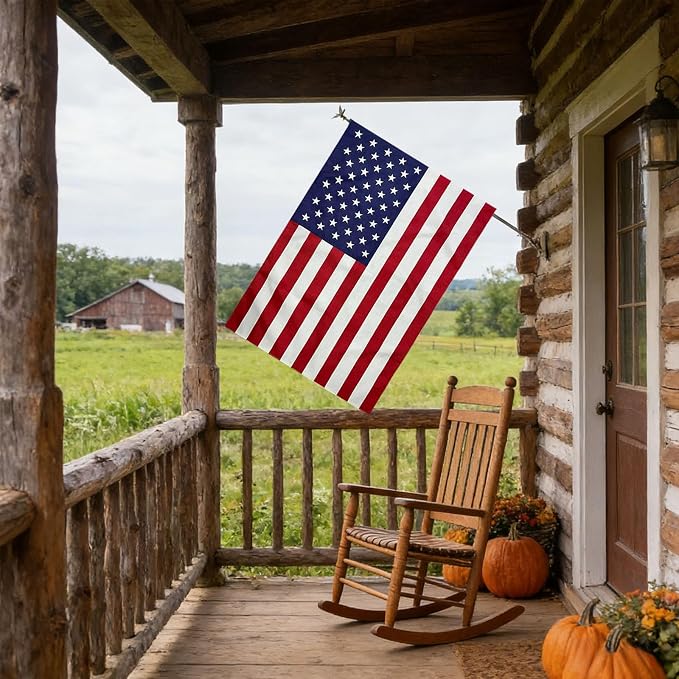 28 x 40 Inch Large Size American Flag Lights,USB Powered Light Up American Garden Flag(Power Supply not Included),Memorial Day,4th of July Decorations,Lighted Garden Outdoor Flag