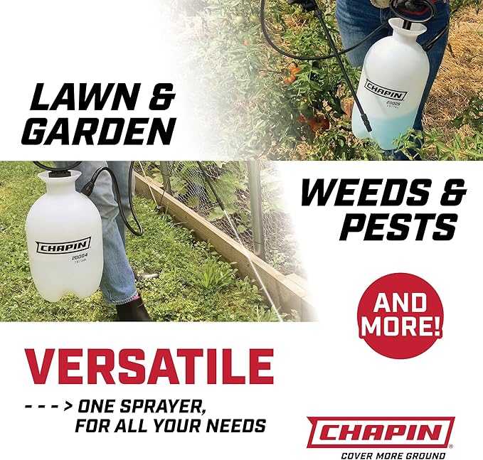 Chapin 2-Gallon Pump Sprayer, Reliable Spray for Daily Use, 2pk | Lightweight tank; for home and garden use, for weed control, plant feeding and cleaning with adjustable nozzle and long hose
