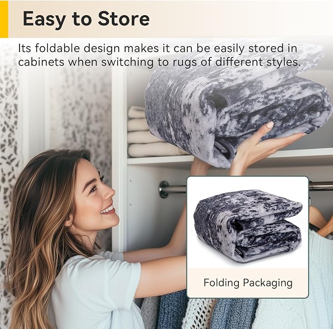 RELEANY Washable 3'x4' Abstract Area Rug for Living Room Black White | Carpet for Bedroom, Kitchen, Office, Hallway and Entryway, Printed Pattern, Non‑Slip, Soft, Stain‑Resistant, Easy to Clean
