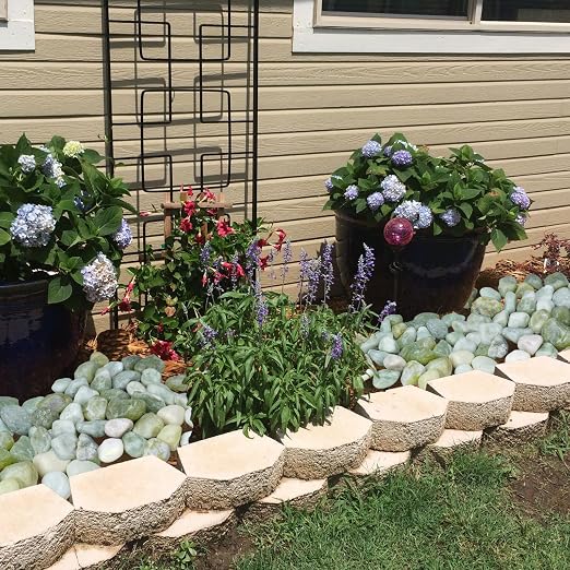 Pulovin 40 lbs Jade Pebbles for Indoor Plants, 2-3 Inch Polished River Rocks, Decorative Garden Rocks Outdoor Landscaping, Large Natural Stone for Walkways, Yard, Vases, Crafts