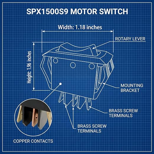 OEM SPX1500S9 3-Position Motor Switch Replacement Fits for Hayward PowerFlo and Flex 48 Pool Pumps