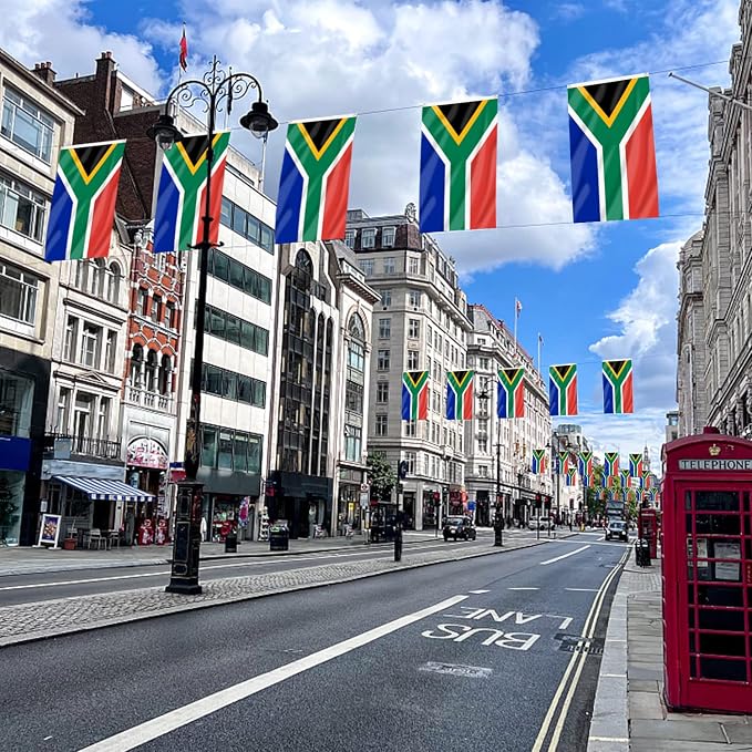 AhfuLife South African Flag 3x5 Ft, Large South Africa Flags for Outside - Double Side with Brass Eyelets for Olympic Party Decorations, Bar Garden Street Decoration Indoor Outdoor