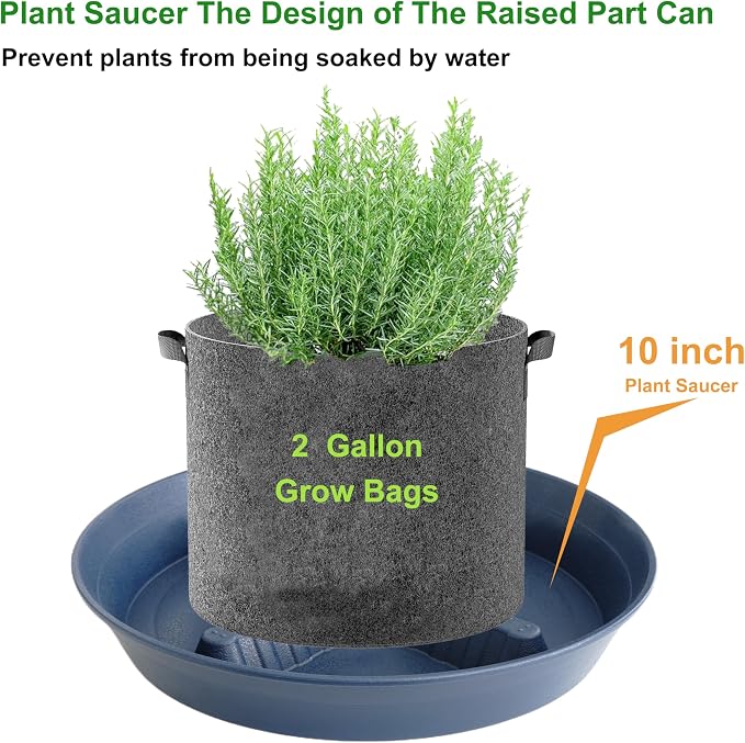 4 Pack Plant Saucer 10 inch, 8 12 14 17 inch, Plant Stand Plastic Plant Saucers for Indoors Outdoor, Heavy Duty Flower Plant Risers for Inside Pots, Pot Saucers for Plants, Grow Bags Saucers