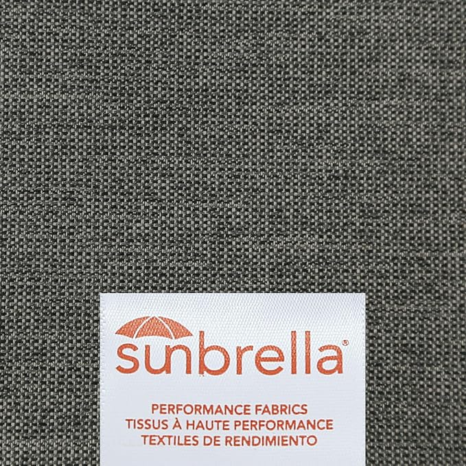 Sunbrella Outdoor Deep Seat & Back Cushion Set (2-Pack), 24 x 24 Inch Water Repellent and Fade Resistant Patio Furniture with Removable Cover for Outside Sofa Couch, Demo Graphite