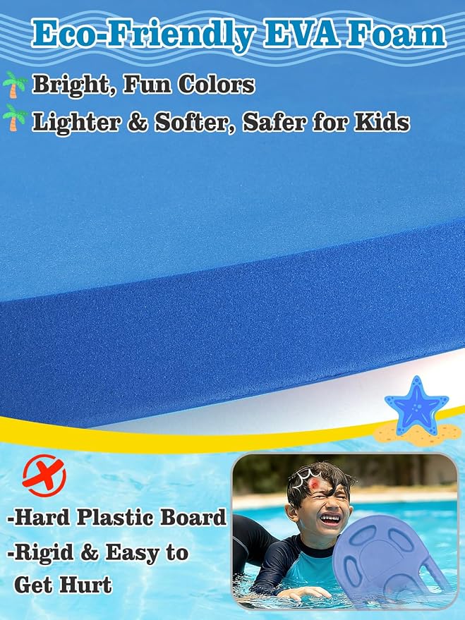 Aulock Swimming Kickboard for Kids with Handrail Hole | Safe Swimming Training Aid Kickboard, Practising Swimming Kickboard for Beginners, for Summer Pool Party