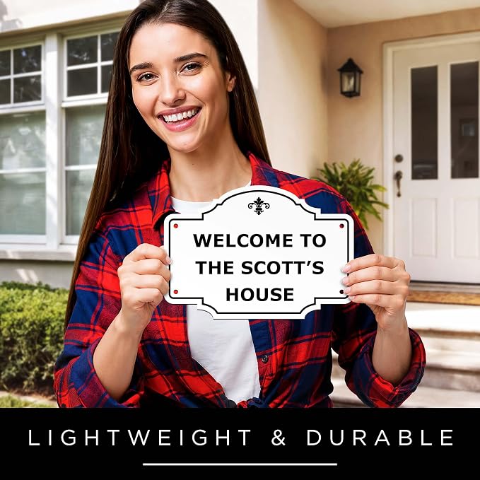 Custom Sign, Customized for Outdoor/Indoor Use, Personalized Designer Style Sign, 24 Colors, Rust-Free Thick ACM - Horizontal Double Arched 7x10 Inch, 24 Colors, Rust-Free Thick ACM by My Sign Center, USA - Vertical