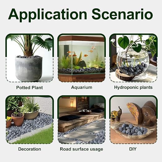 20 lbs Rocks for Outdoor Landscaping, 1"-2" Aquarium Rocks for Fish Tank, Natural Decorative Garden Stone for Plants, Flower Pots, Vase, Walkways, Yard