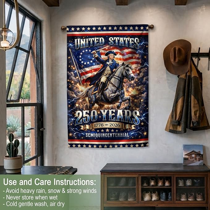 250 Anniversary Usa Flag, 1776-2026 Commemorative, 250th Anniversary Patriotic Design, Garden Flags For Outside, Doubleided Outdoor Yard Decoration For Independence Day 3 (30x40 Inch)