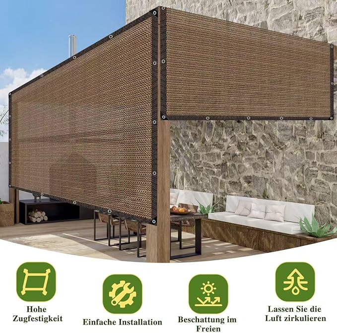 80% Shade Cloth -4x6FT Sunblock Net with Grommet,Lightweight and Durable UV Protection,Shade Cloth for Garden Patio Pergola Balcony Plants Greenhouse Dog Kennel Chicken Coop Outdoor