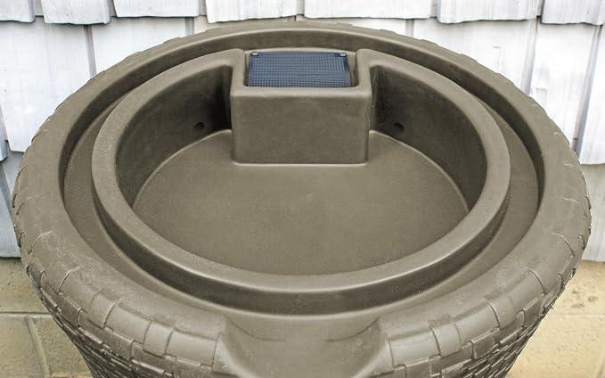 Good Ideas 50 Gallon Nantucket Rain Barrel Planter, Coyote Granite