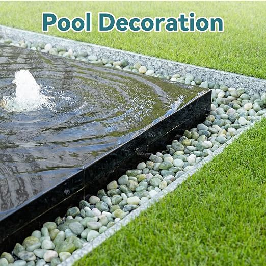 30lbs Jade Pebbles for Indoor Plants, 1-2 Inch Plant Rocks for Pots Indoor, Decorative Garden Rocks Outdoor Landscaping, Polished Natural Stone for Walkways, Yard, Vases, Crafts
