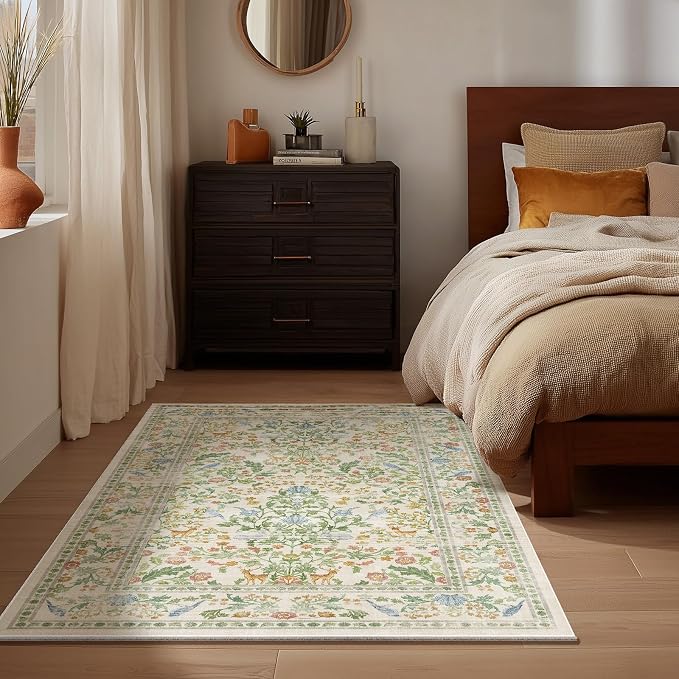 2x3 Washable Area Rugs for Entryway: Throw Small Rug Door Mat Indoor Entrance Non-Slip Low Pile Soft Kitchen Rug for Entrance Front Door Indoor Bedside Kids Room