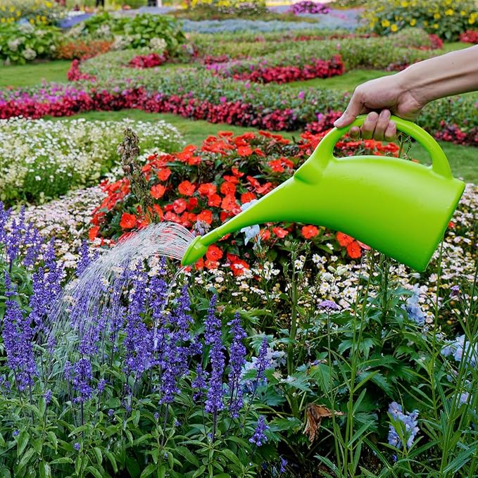MyLifeUNIT Watering Can for Indoor Plants, Water Can with Shower Head, 1/2 Gallon (Green)