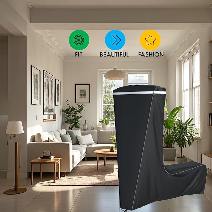 Electric Scooter Cover, Outdoor Waterproof and Dustproof Scooter Cover, Adults/Kids Electric Scooter Storage cover, Universal Electric Scooter - L45x W24x H47 Inch, Black