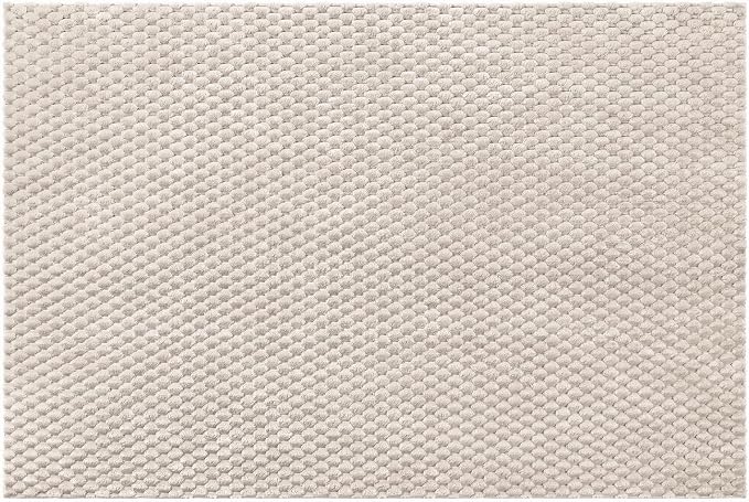 6x9 Area Rug for Living Room, Beige Washable 3D Bubble Bedroom Rug | Non Slip High Low Pile Hexagon Floor Mat for Dorm, Modern Soft Fluffy Carpet for Dining Room, Office and Nursery