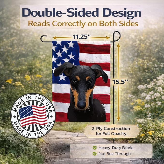 Caroline's Treasures CK6585GF Kanni American Flag Garden Flag Mailbox Flag Decorative Yard Flag Banner Outside Patio Artwork Yard Flower Beds, Garden Size, Multicolor