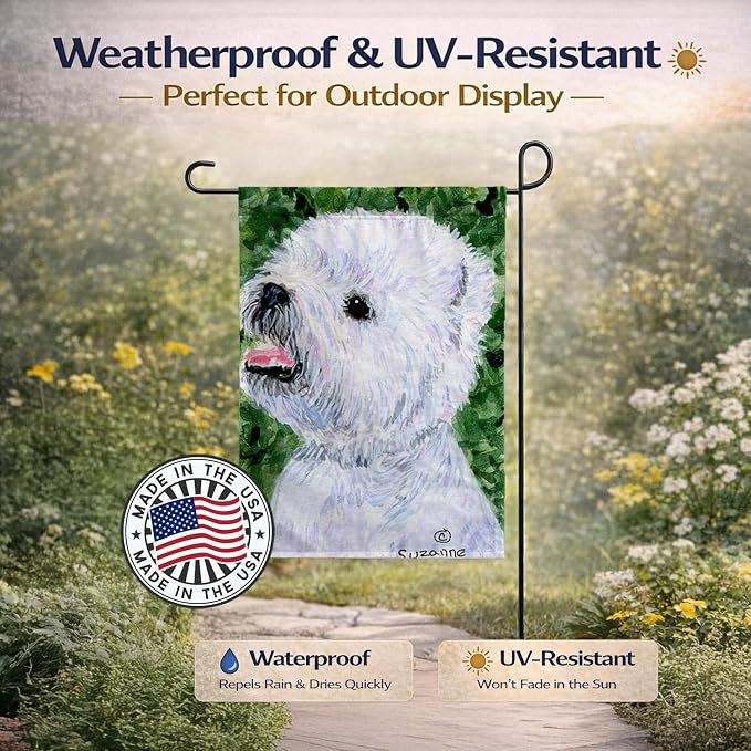 Caroline's Treasures SS8802GF Westie Garden Flag Mailbox Flag Decorative Yard Flag Banner Outside Patio Artwork Yard Flower Beds, Garden Size, Multicolor
