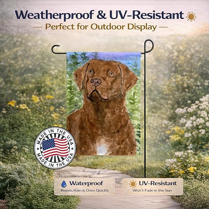 Caroline's Treasures SS8933GF Chesapeake Bay Retriever Garden Flag Mailbox Flag Decorative Yard Flag Banner Outside Patio Artwork Yard Flower Beds, Garden Size, Multicolor