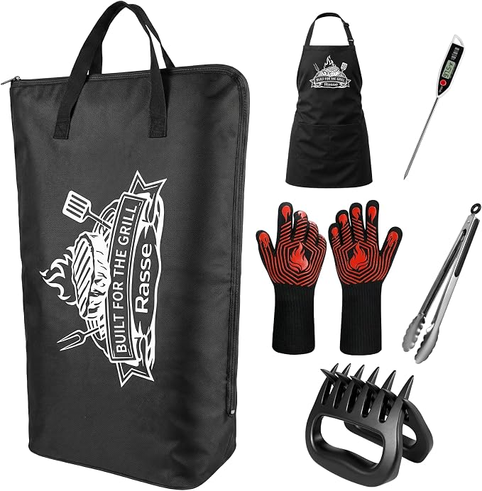 Upgraded 23in BBQ Blanket for Resting Meat with Grill Accessories, Insulated Meat Resting Bag & Accessories for Brisket, Pork, Turkey – BBQ Gifts for Men, Dad, Grill Lovers with Gift Box