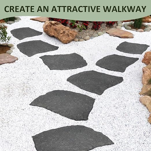 Sekcen 3 Pack Rubber Stepping Stones Outdoor Garden Rubber Pavers Pathway Walkway Paving Stones