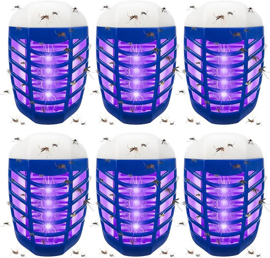 2026 Upgraded Bug Zapper Indoor (6 Pack), Quiet Mosquito & Fruit Fly Killer for Home, Effective UV Light Insect Trap for Kitchen, Bedroom, Powerful Gnat Zapper for Indoor Use