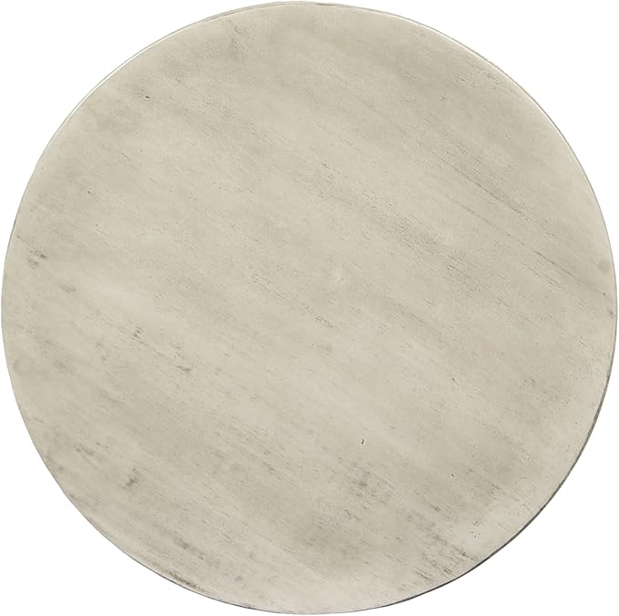 Christopher Knight Home Gino Outdoor Acacia Wood Side Table, Light Gray Finish/Natural Finish