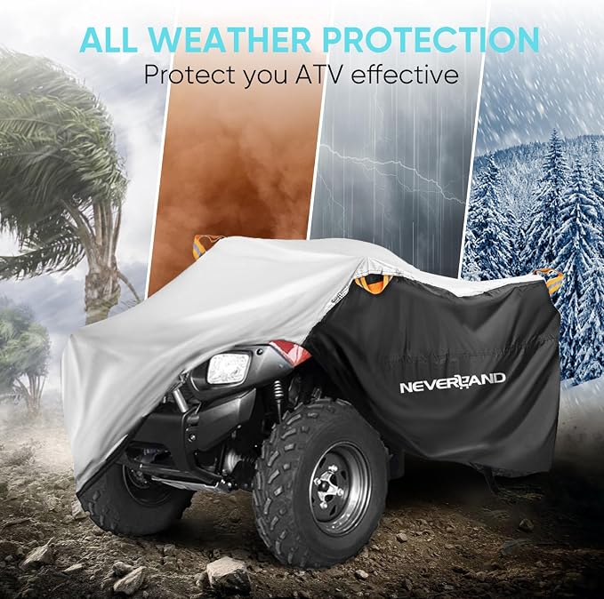Neverland ATV Cover Waterproof Heavy Duty XL Universal Quad Cover Outdoor Storage Cover 4 Wheeler Rain Cover All Weather for Polaris Sportsman Yamaha Honda Kawasaki Quad Bike