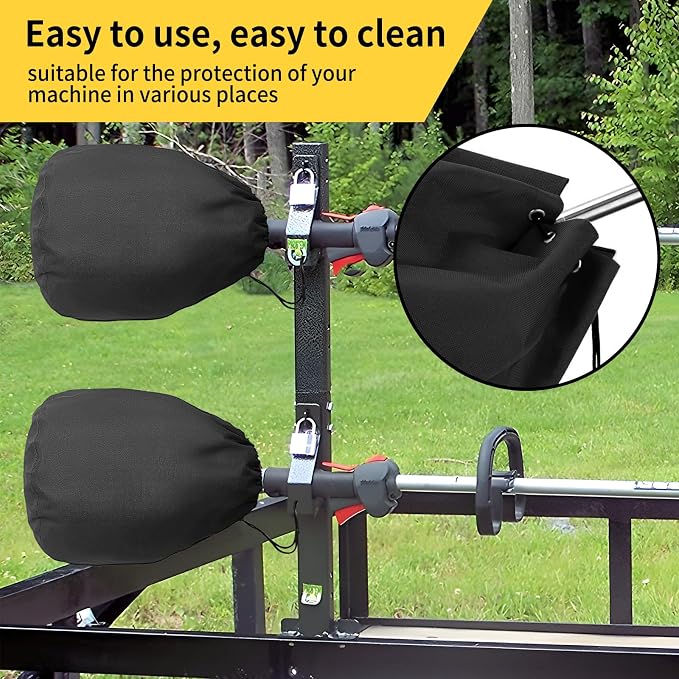 AKEfit Trimmer Engine Cover Weed Eater Covers Fits Weed Eater Edger Pole Saw Brush Cutters and Hedge Heavy Duty Waterproof Cover 3-Piece Set Black