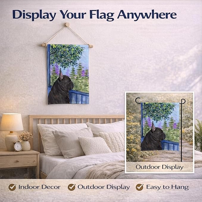 Caroline's Treasures SS8675GF French Bulldog Garden Flag Mailbox Flag Decorative Yard Flag Banner Outside Patio Artwork Yard Flower Beds, Garden Size, Multicolor