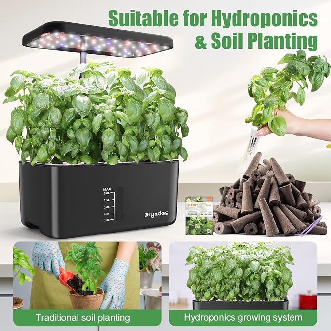 Grow Sponges, 60 Pack Herb Hydroponics Seed Pods Replacement Growing Media Fast Rooter for AeroGarden, iDoo, Ahopegarden Come with Varity Seeds of Basil, Cilantro & Parsley