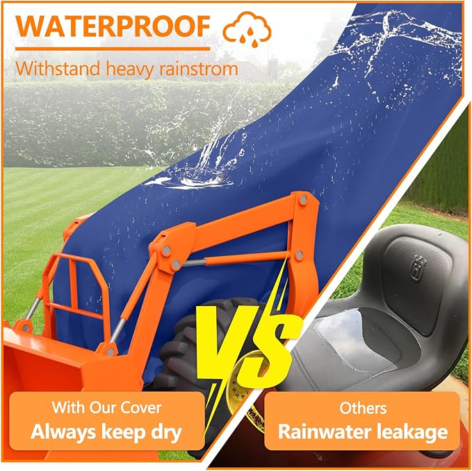 STARTWO Tractor Cover Waterproof Heavy Duty for Compact Utility Tractors LP95637 for Series 2320 2520 2720 3120 3320 3520 3720 3203 4105,Blue