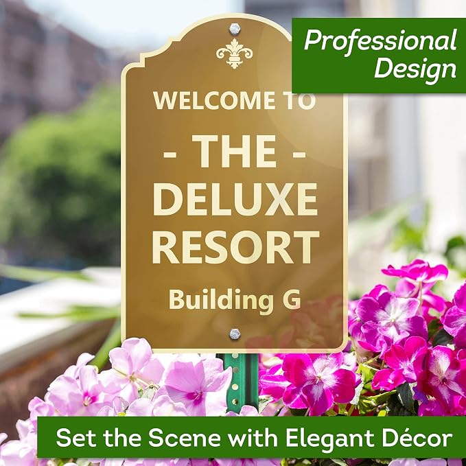 Custom Sign, Customized for Outdoor/Indoor Use, Personalized Designer Style Sign, 12x18 Inch, 24 Colors, Rust-Free Thick AlumaBond - Made by: My Sign Center, USA (Florolex I - Flood)