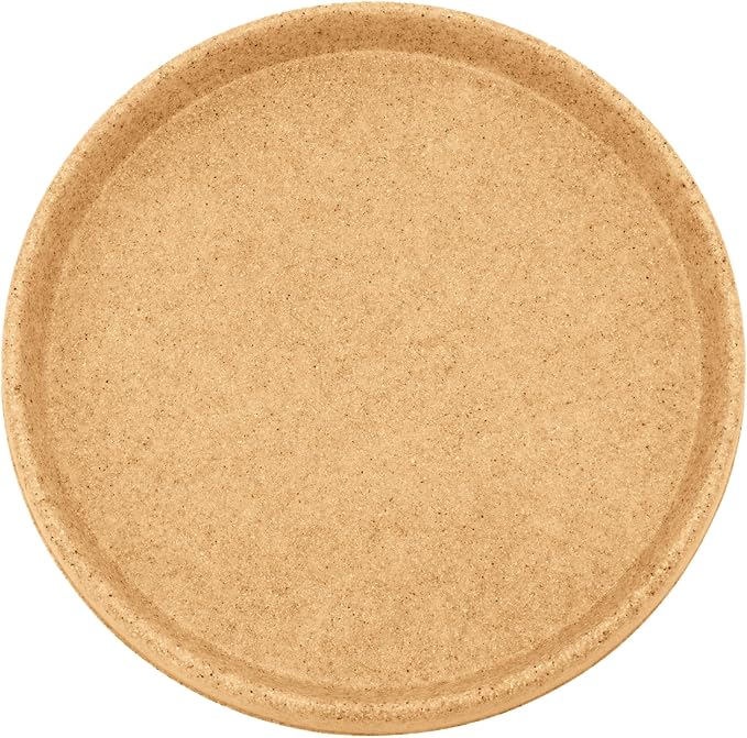 The HC Companies 13 Inch Terrazzo Round Plant Saucer, Lightweight UV-Resistant Plastic Outdoor & Indoor Flower Pot Tray, 1-Pack Plant Pot Trays for Garden & Home Decor, Sandstone