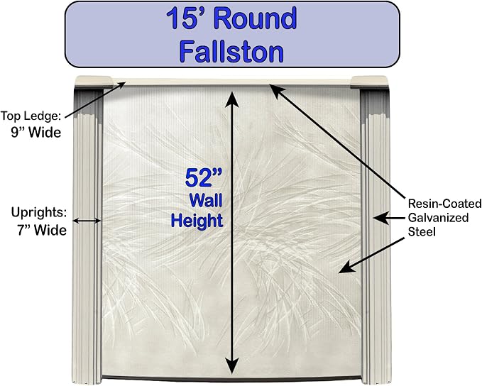 Fallston 15-Foot-by-52-Inch Round Above-Ground Pool with Liner and Skimmer