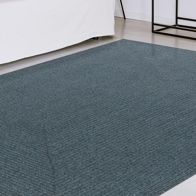 Superior Indoor/ Outdoor Large Area Rug, Reversible Braided Home Floor Decor for Living Room, Kitchen, Entryway, Patio, Front Porch, Deck, Modern, Boho, Farmhouse Style, 3' x 5', Lagoon Breeze