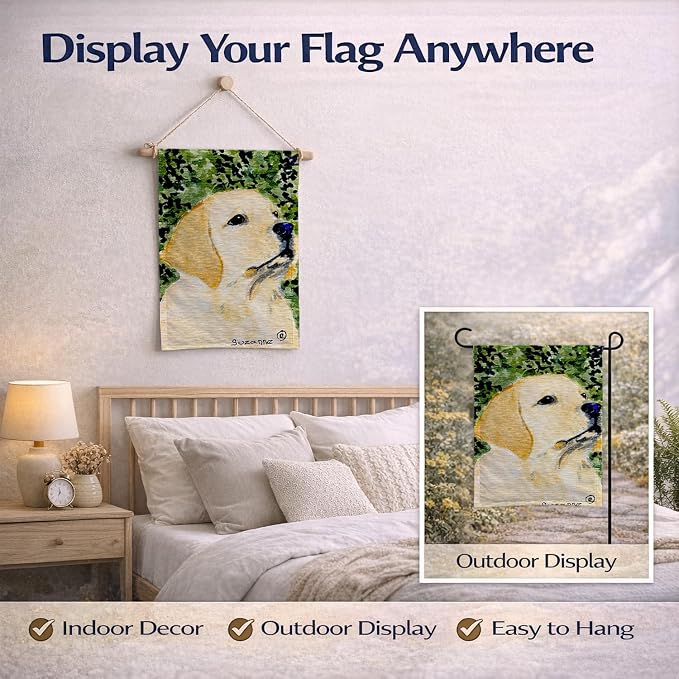 Caroline's Treasures SS8803GF Labrador Garden Flag Mailbox Flag Decorative Yard Flag Banner Outside Patio Artwork Yard Flower Beds, Garden Size, Multicolor
