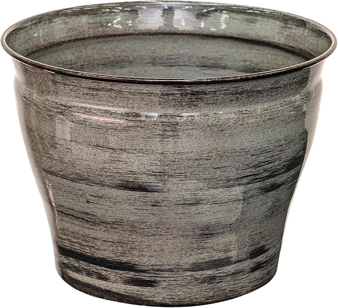 Headwind Glazed Ironstone Vanhorne Collection – 10" Luna Brown Decorative Plant Pot – Lightweight & Triple Coated w/Drainage Flower Pots for Indoor Plants & Outdoor Planter Use by Robert Allen
