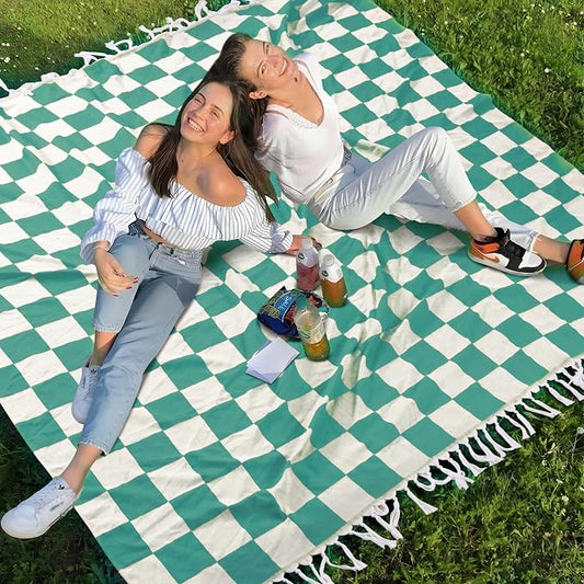 Extra Large Turkish Beach Towel Picnic Mat Throw Blanket Oversized Sandproof Boho Woven Summer Essential Yoga Accessories Park Patio Lawn Garden Grass Ground Play Music Festival Concert Must Have