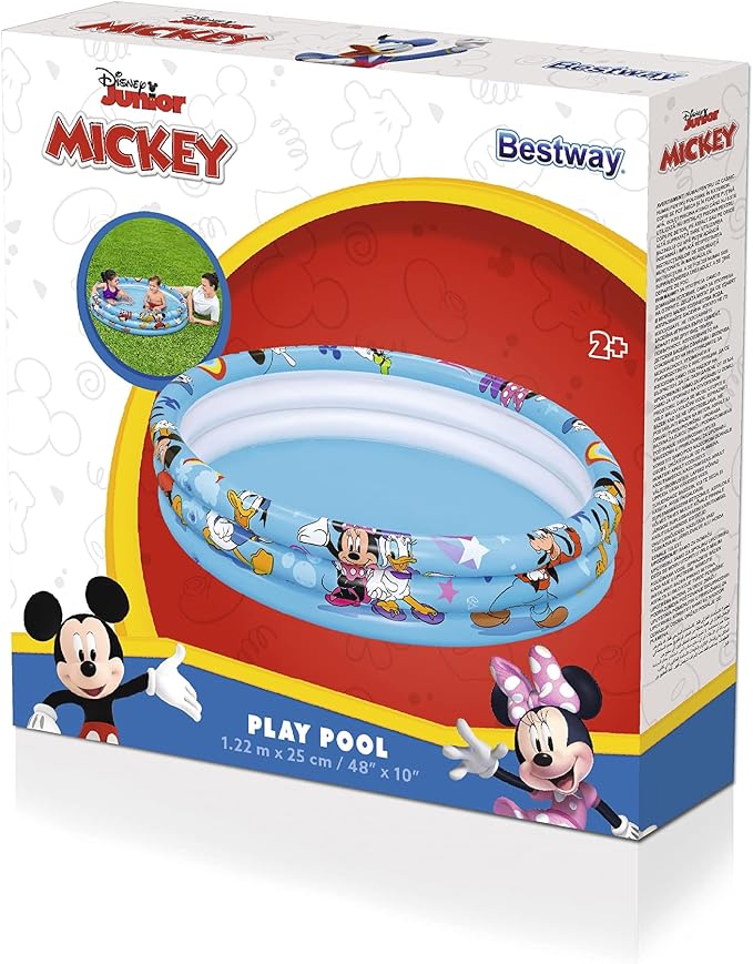 BESTWAY Disney Junior Mickey & Friends Inflatable Pool 122x122cm Multicolor
