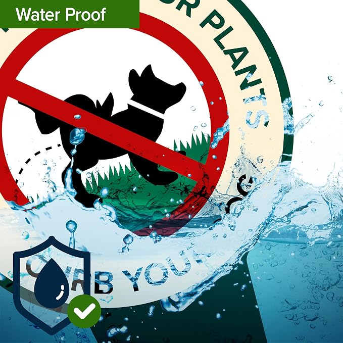 Please Don't Water Our Plants, Curb Your Dog - Funny Sign, 9"x17" Inches, Heavy Duty Integrated Ground Stakes, Indoor/Outdoor Use, Rust Free Aluminum Composite, Made in USA by My Sign center