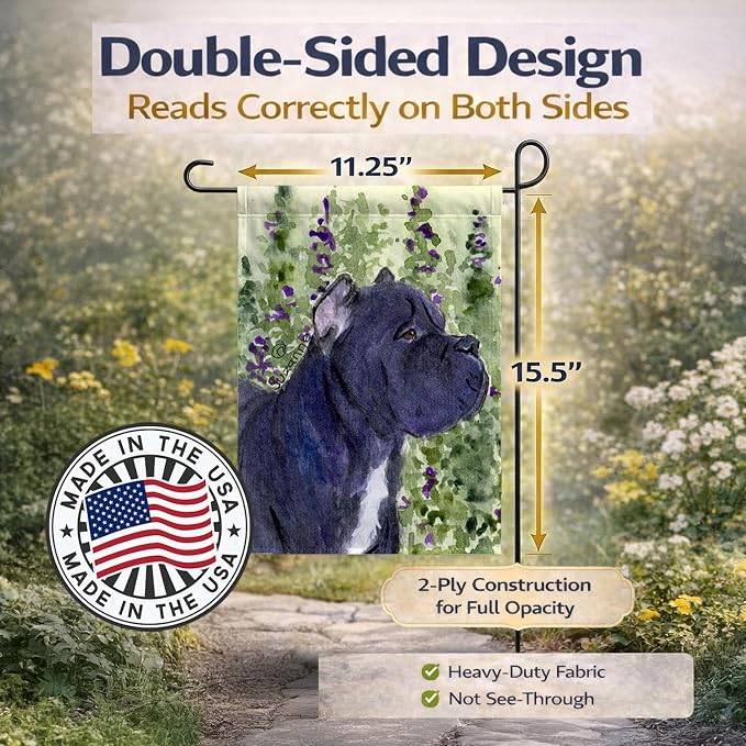 Caroline's Treasures SS8841GF Cane Corso Garden Flag Mailbox Flag Decorative Yard Flag Banner Outside Patio Artwork Yard Flower Beds, Garden Size, Multicolor